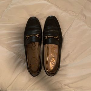 Sam Edelman black leather women loafers (size 10)